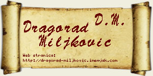 Dragorad Miljković vizit kartica